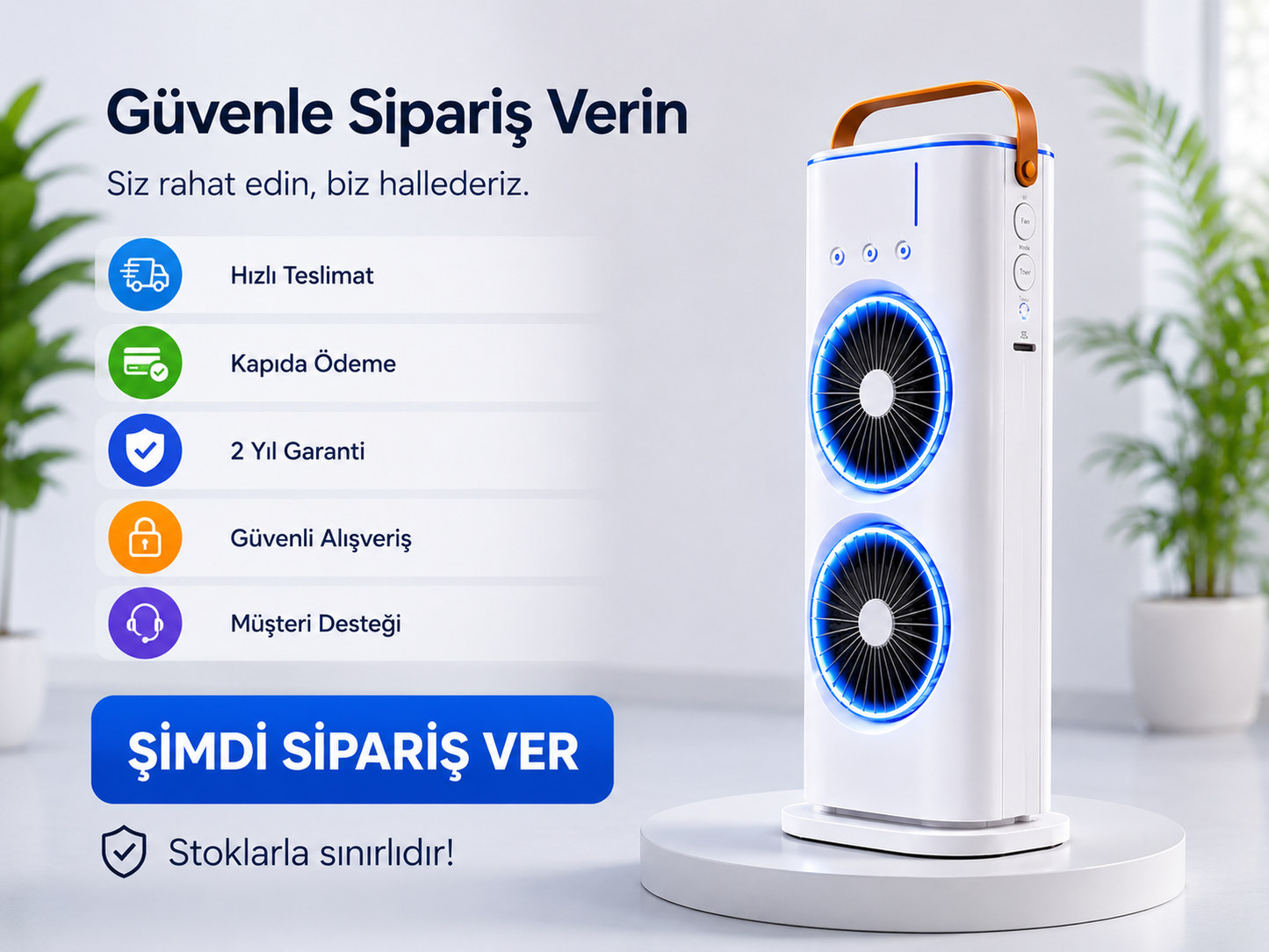 SogukBuhar™ Çift Fanlı Buharlı Hava Soğutucu
